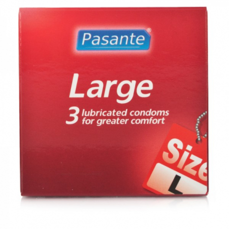 Prezerwatywy Pasante Large - 3 sztuki - Większy Rozmiar